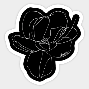 Flower White Lineart Sticker